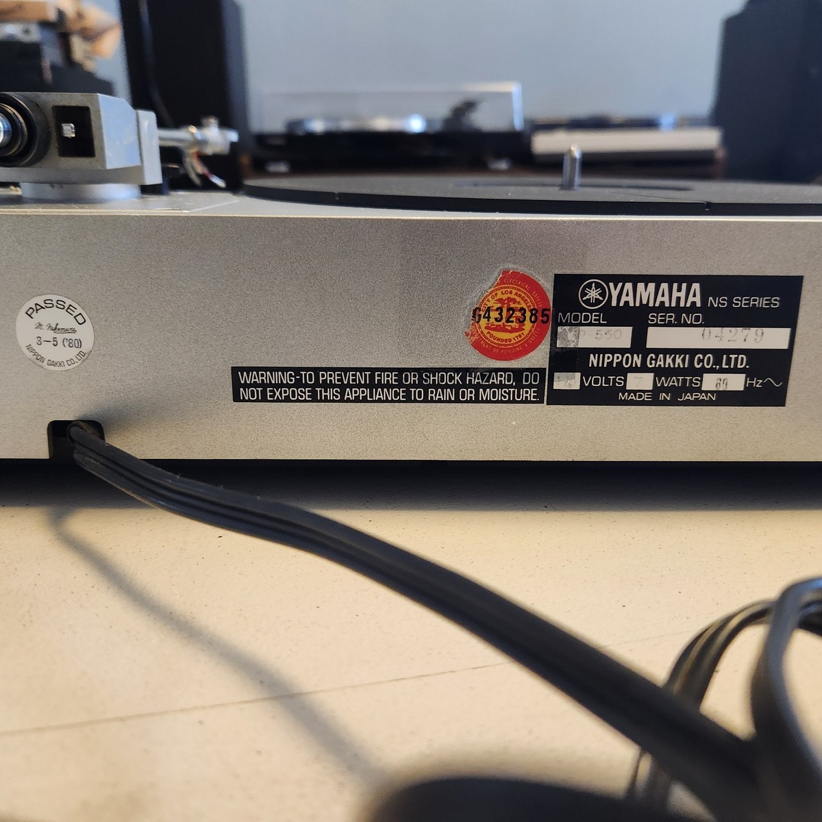 Yamaha P-550 Natural Sound Direct Drive Turntable Full Automatic