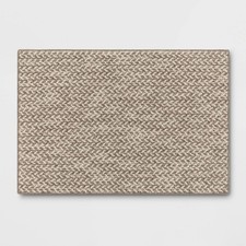 2'6"x3'8" Washable Weave Herringbone Accent Rug Cream - Threshold