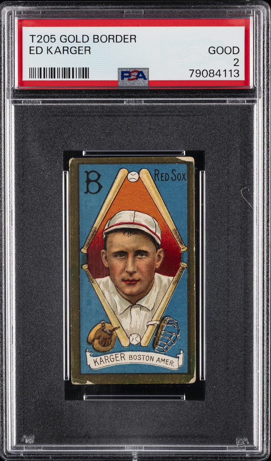 1911 T205 GOLD BORDER ED KARGER PSA 2
