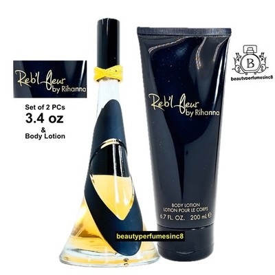 LOT of 2 ~ REB' L FLEUR BY RIHANNA 3.4/3.3 OZ EDP FOR WOMEN UNBOX