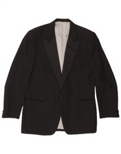 Giacca blazer uomo LEBOLE 1 bottone UK 38 Medium nero CS04