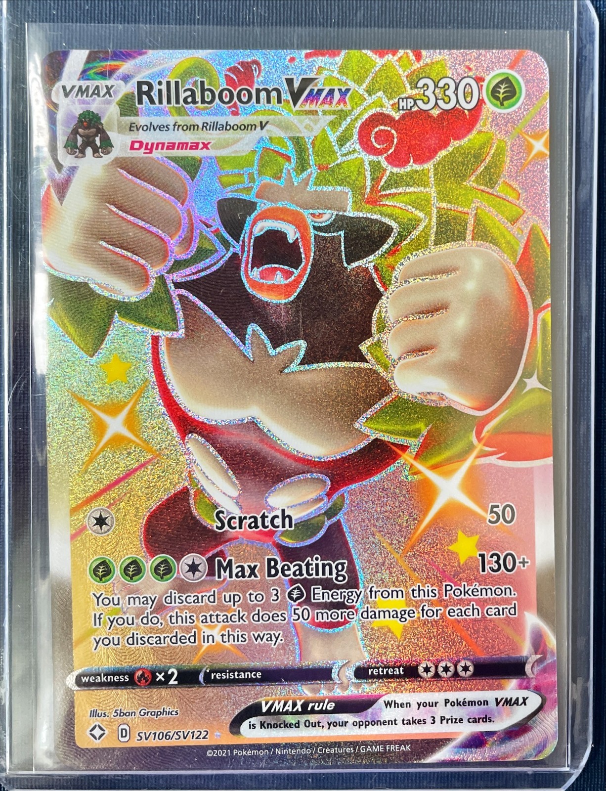 Rillaboom VMAX SV106/SV122 Shining Fates: Shiny Vault Holo NM