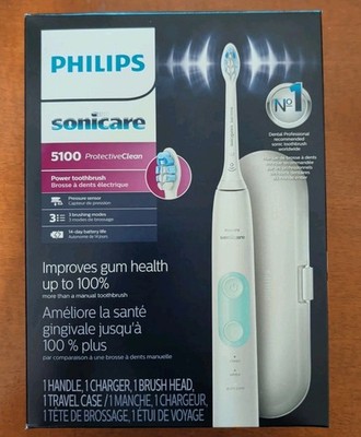 PHILIPS SONICARE 5100 PROTECTIVE CLEAN POWER TOOTHBRUSH & TRAVEL CASE! HX6857/11