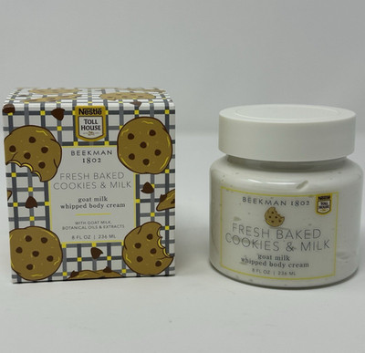 Beekman 1802 Fresh Nestle Cookies & Milk Whipped Body Cream 8oz Goat Milk New