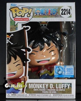 Funko Pop! One Piece Luffy with Flag #2214 Exclusive And Pop Protector 