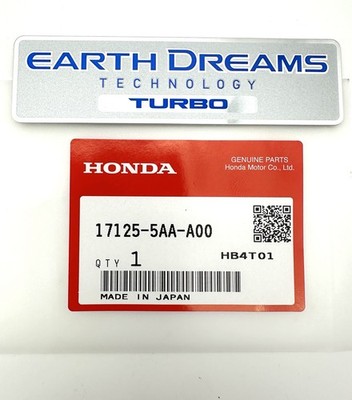 Genuine OEM 16-21 Honda Civic Earth Dreams Engine Emblem Valve Cover Turbo Badge