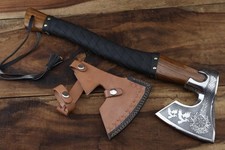 3D Viking 18.5''Hand Made 3DCarbon steel Blade Tomahawk/Viking axe W/L/S HB-973