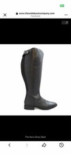BNIB Wide Boot Company Kiera Dress Boots For Very Wide Calf’s Black Long Leather