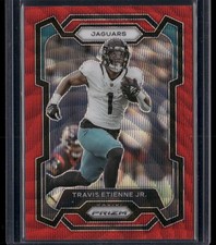 2023 Panini Prizm Travis Etienne Jr Red Wave Prizm 071/149 #138 Jaguars