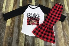Buffalo Plaid Reindeer Outfit