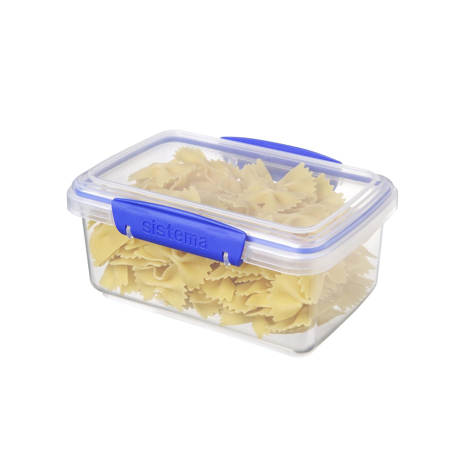 5x Sistema Rectangular Klip It Food Storage Box with Lid 175x80x117mm 1Ltr