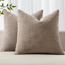 Pack of 2 Decorative Throw Pillow Covers 18" x 18" Pack of 2 Light Taupe