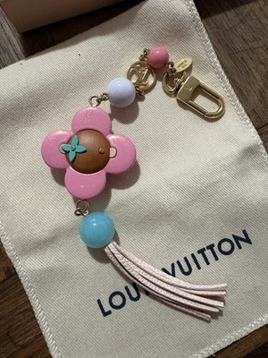 Louis Vuitton Vivienne Flower Bag Charm Clip-On Tassel Pink Blue Gold Brown