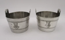 Pair of Vintage Art Deco Silver Plated Match Holders - Mappin & Webb