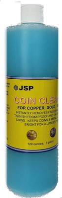 JSP  SUPER COIN CLEANER 16 ounces Silver Copper Gold Jewelry Bars Remove Tarnish