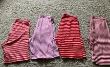 Hanna Andersson Set of 4 Striped Bike Shorts For Girls Size 140 US 10
