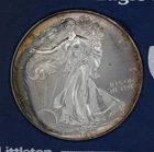 Beautiful Toned - 1997 American Silver Eagle 1 Troy Oz .999 Fine Silver