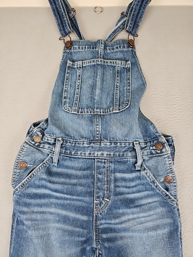 Abercrombie Fitch salopette donna piccola blu caviglia gamba dritta skinny denim - Foto 2 di 9