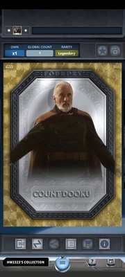 Topps Star Wars Card Trader Legendary 1cc Foundry Silver Base Count Dooku 