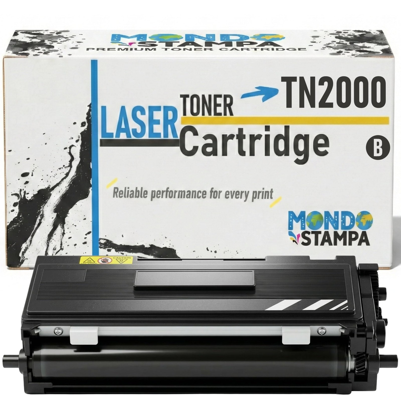 Toner TN2000 noir compatible avec imprimantes Brother pour documents nets