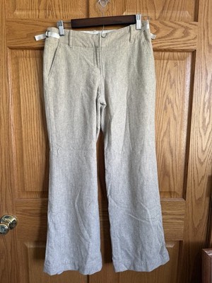 Ann Taylor Womens Petite 2 Wool Blend Pants Beige Office Core Classy Old Money