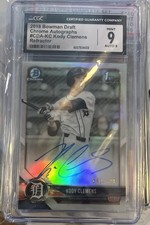 2018  Kody Clemens Bowman Chrome 1st Refractor Auto /499 Tigers #CDA-KC CGC 9