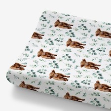 HawSkgFub Highland Cow Eucalyptus Changing Pad Cover, Baby Girl Boy, 32-34x16