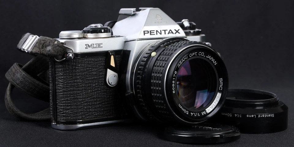 Pentax ME Chrome 35mm Film SLR c/w smc Pentax-M 50mm f/1.4 Lens Kit - Image 3 of 4