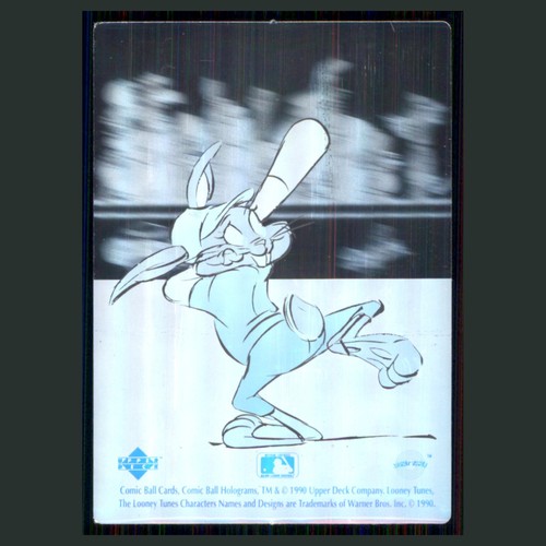 Bugs Bunny 1990 Upper Deck Comic Ball Hologram Looney Tunes Baseball Card MLB