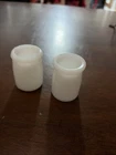 2 Vintage MILK GLASS Individual Restaurant CREAMERS