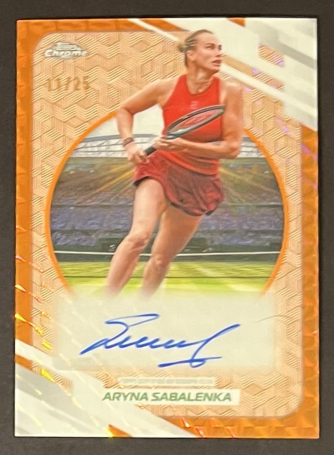 2026 TOPPS CHROME ARYNA SABALENKA #AO-ASA ORANGE REFRACTOR AUTO @ 11/25