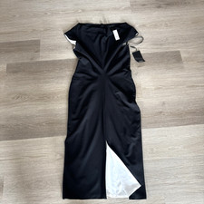 NWT White House Black Market Off The Shoulder Lined Midi Dress Women's Size 8