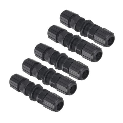 5PCS Waterproof RJ45 Coupler Dual Head IP67 Ethernet LAN Cable Connector