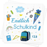 30 StüCk Servietten Einschulung, Deko Schulanfang Servietten Schulkind, Serviett