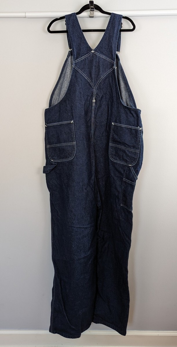VTG Men's SEARS ROEBUCKS Bib Carpenter Jean Overalls 46x32 Blue VTG Men's SEARS ROEBUCKS Bib Carpenter Jean Overalls 46x32 Blue