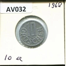 10 GROSCHEN 1968 AUSTRIA Coin #AV032C