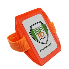 5 Pack - Bright, Reflective Armband ID Badge Holders with Adjustable Arm Band