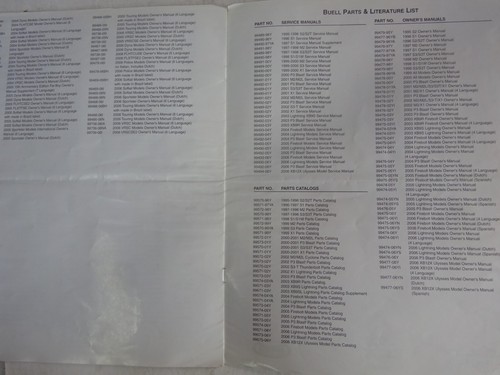 Harley CHOICE of 06 TECH Literature LIST/PN Cat or 05 ANTIQUE MOTORCYCLE WORKS M - Imagen 7 de 10