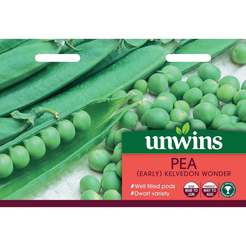 Unwins Grow Your Own At Home Tasty Vegetables Seeds -  Pea Early Kelvedon Wonder
