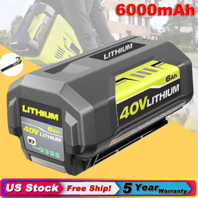 For Ryobi OP40401 40V 6000mAh Lithium-Ion High Capacity Battery OP4050, OP40501