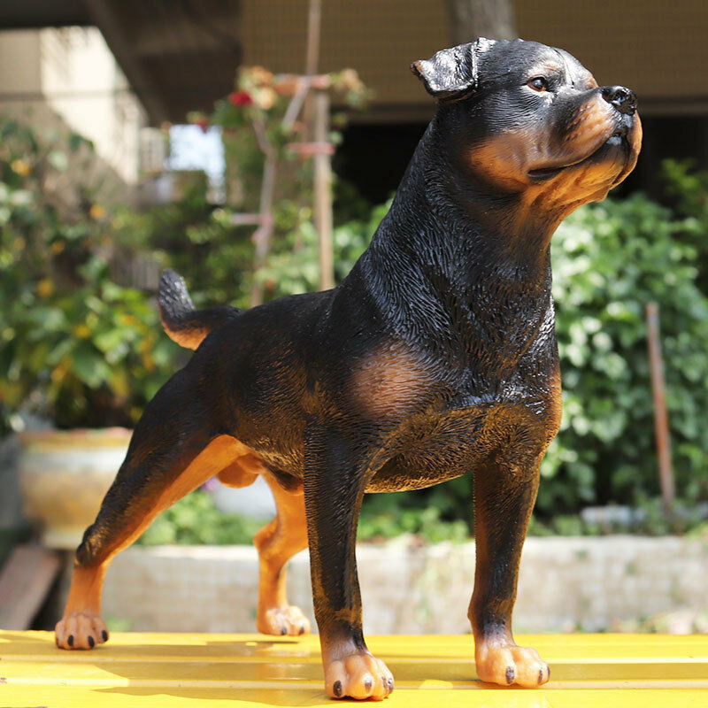 Simulation Solid Animal Model Rottweiler Statue Lifelike Pet Dog