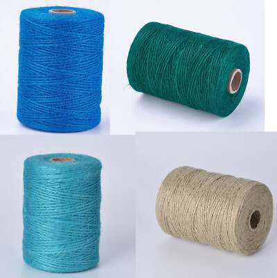 10 m Hanfschnur Hanfkordel Hanf hemp Jute grün türkise blau