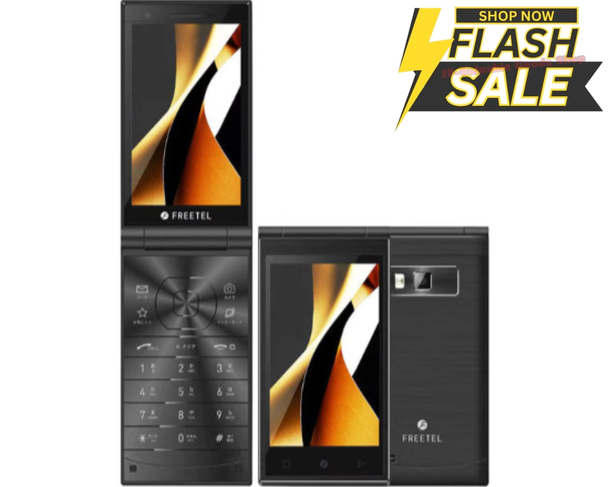 FREETEL　MUSASHI　フリーテル　ムサシ FREETEL MUSASHI DUAL SCREEN DISPLAY ANDROID 5.1 FLIP PHONE