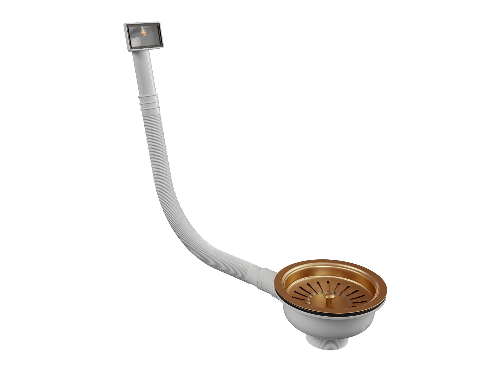 Basket Strainer Kitchen Sink Waste Rectangle Overflow Copper Elite Compatible