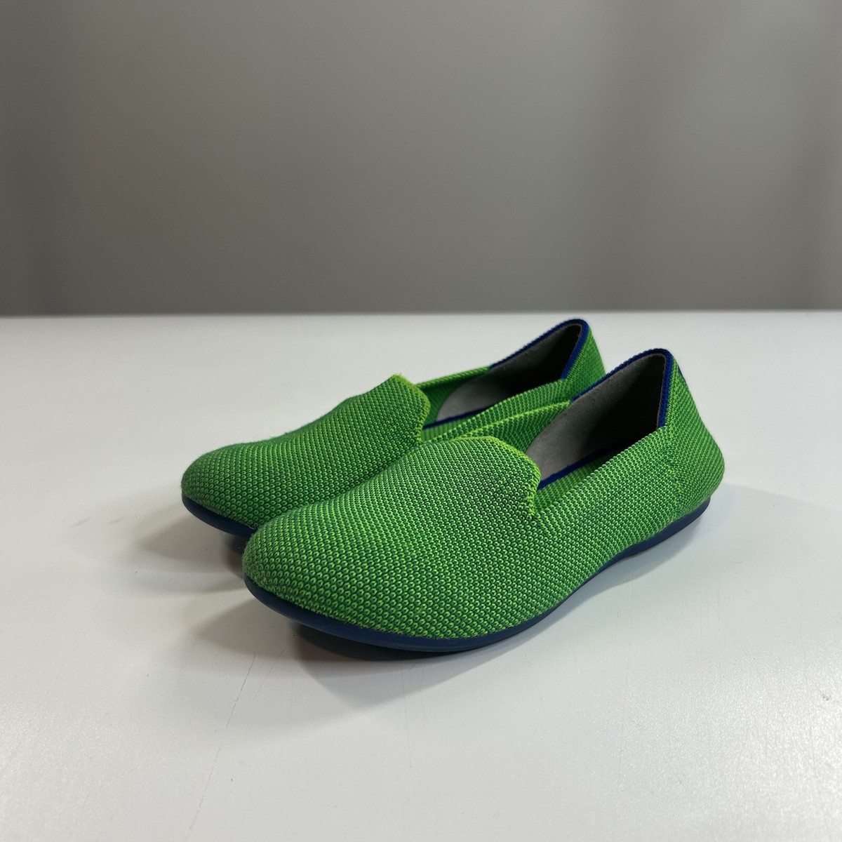Rothy's The Loafer Kids Size 13 Youth Green Ballet Flat Shoes Slip