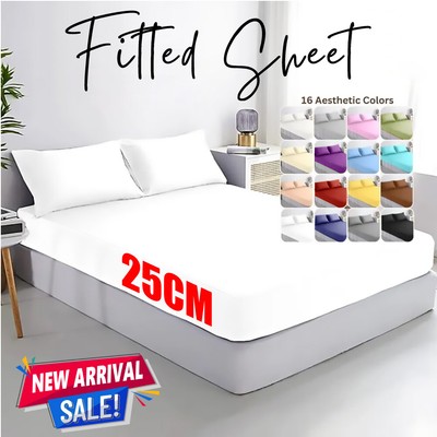 Extra tief 25CM Spannbettlaken Einzel Doppel King Super King Bett Größe