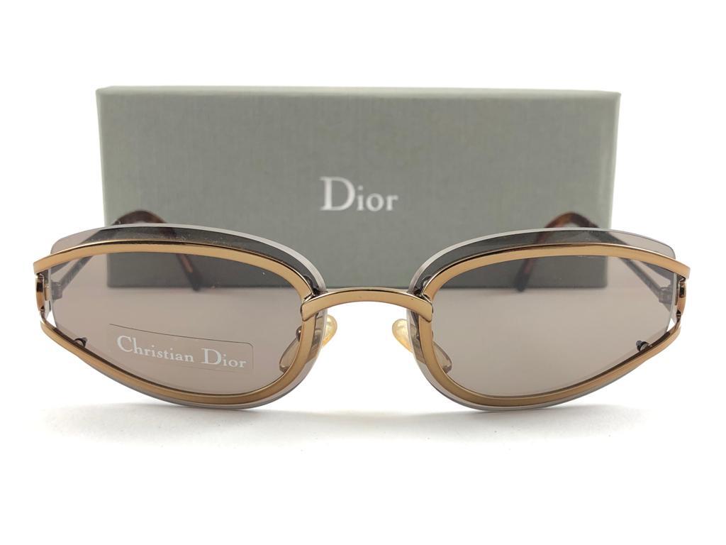 VINTAGE CHRISTIAN DIOR CD 2043 METALLIC COPPER SUNGLASSES AUSTRIA