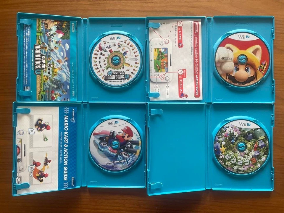 New Super Mario Bros. U & 3D World & Mario Kart 8 & Pikmin 3 set Nintendo Wii U - Image 3 of 4