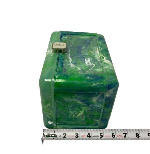 Vintage Caboodles Color Collisions Green Marble Tote Organizer #5604 USA - Picture 8 of 13