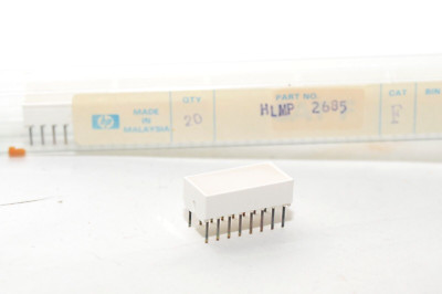 4x LED-Anzeige v. HP Typ HLMP-2685, 2 V / 30 mA / 634 nm, Red LED Light Bar, NOS